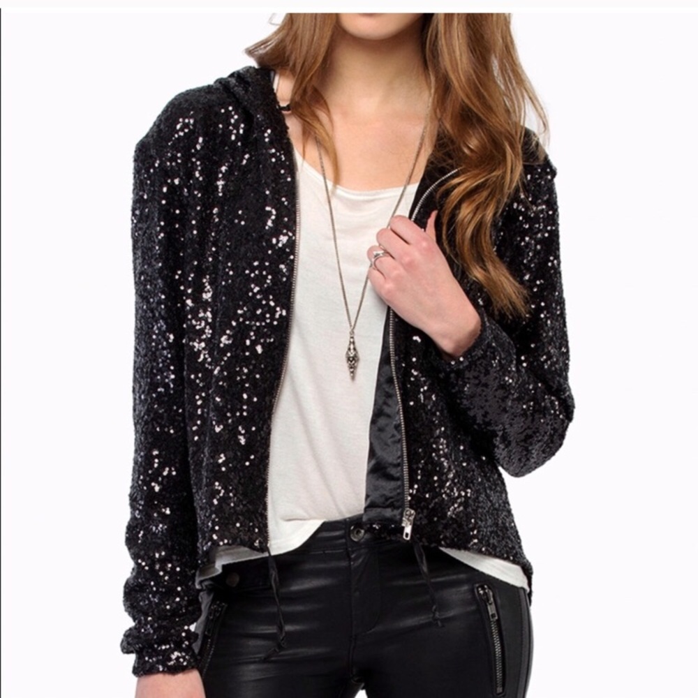 NEW Sequins Keyhole Jacket